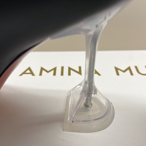 COPY - Amina Muaddi Black Giorgia Leather Ankle Boot - Picture 5 of 8